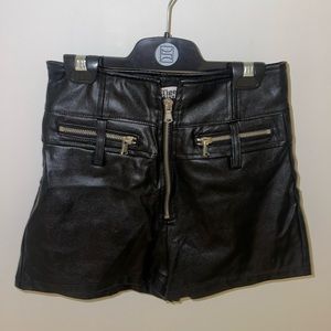 Super sexy leather tiger mist shorts worn once. Great condition like new